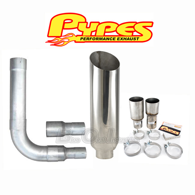 Ford Truck 7.3 Powerstroke Super Duty 10" Miter Cut PYPES Stack Kit Stainless