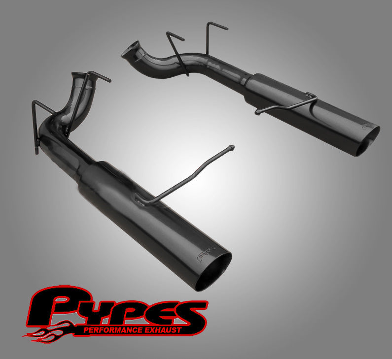 2011-2014 Mustang V6 3.7 BLACK Pype-Bomb Axle Back Muffler Delete Exhaust Kit