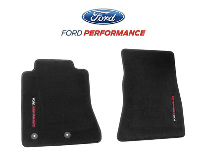 2015-2023 Mustang OEM M-13086-M Ford Performance Black Front Floor Mats w/ Logo