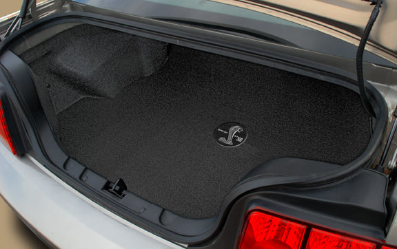 2010-14 GT-500 Mustang Coupe Black Trunk Mat NO Shaker 1000 - Shelby Cobra Logo