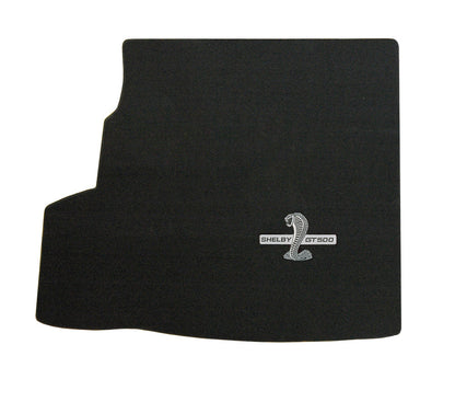 2008-2009 GT-500 Convertible Black Trunk Mat WITH Shaker - Shelby & Cobra Logo