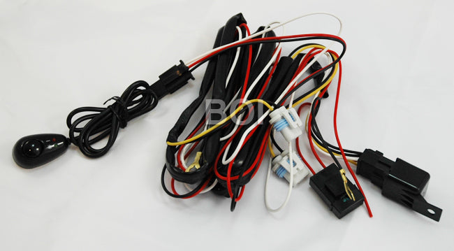 2003-2004 Mustang Cobra Fog Light Pigtail Wiring Harness & Switch with H10 Plugs