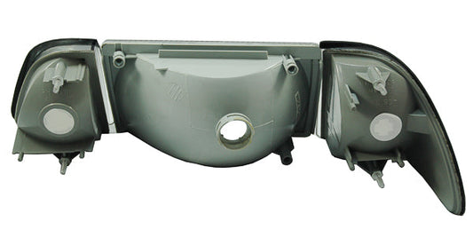 1987-1993 Ford Mustang GT Euro Smoked Headlights w/ Amber Sides & Fog Lights