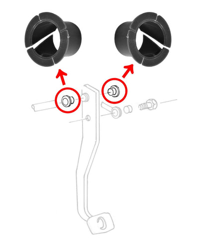 1974-2004 Ford Mustang Clutch Pedal Pivot Shaft Bushings Pair