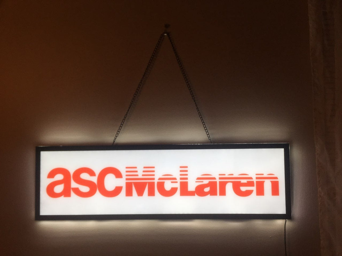 Asc Light ASC McLaren Large LED Light Up Garage Man Cave Wall Sign 38