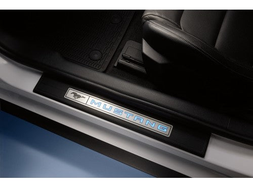 2015-2023 Mustang Illuminated Lighted Door Sill Step Plates - Driver & Passenger