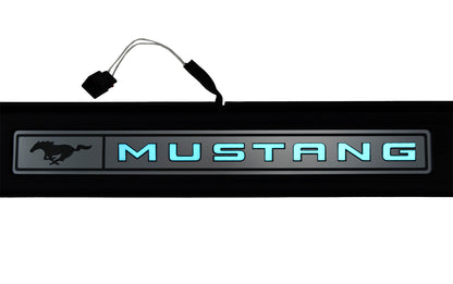 2015-2023 Mustang Illuminated Lighted Door Sill Step Plates - Driver & Passenger