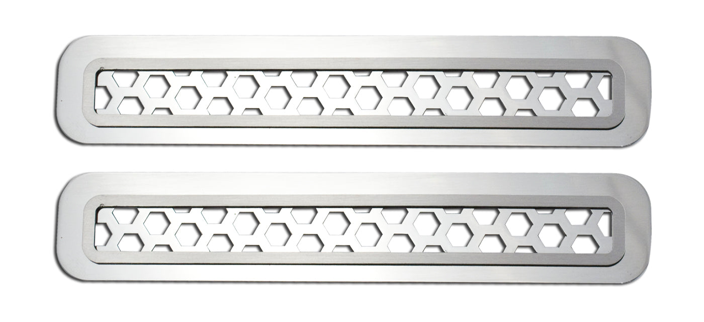 2015-2017 Ford Mustang Stainless Steel Matrix Door Vent Covers - Pair LH & RH