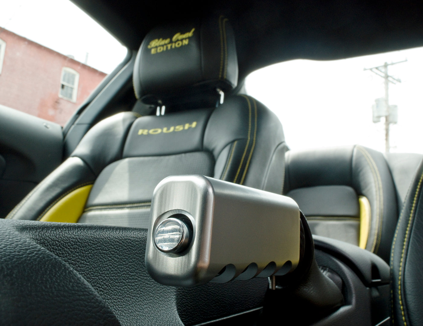 2015-2023 Mustang Brushed Satin Billet Parking Emergency E-Brake Handle Cover