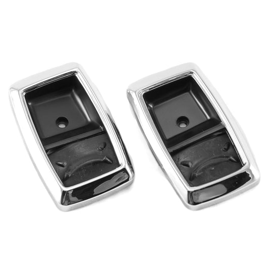 1979-1993 Ford Mustang Chrome Inside Interior Door Handle Pull Trim Bezels Pair