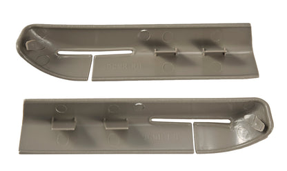 1990-1993 Mustang Convertible Seat Safety Belt Feed Feeder Bezels (Pair, Grey)