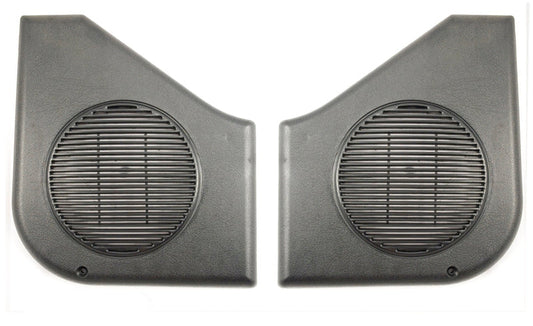 1987-1993 Ford Mustang or Cobra BLACK Door Panel Speaker Grills Covers Pair