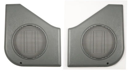 1987-1993 Ford Mustang Door Panel Speaker Grills Covers Smoke Gray LH RH Pair