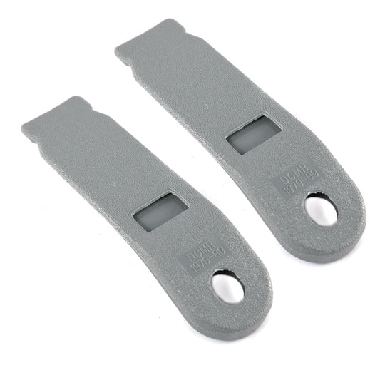 1987-1989 Mustang Female Seat Belt Holder Sleeves Smoke Grey Gray - Pair