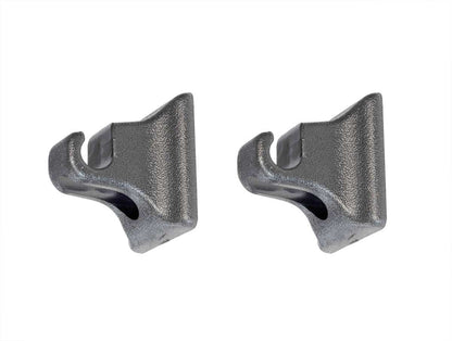 1985-2004 Ford Mustang Coupe Sun Visor Retainer Hooks Smoke Gray - Pair