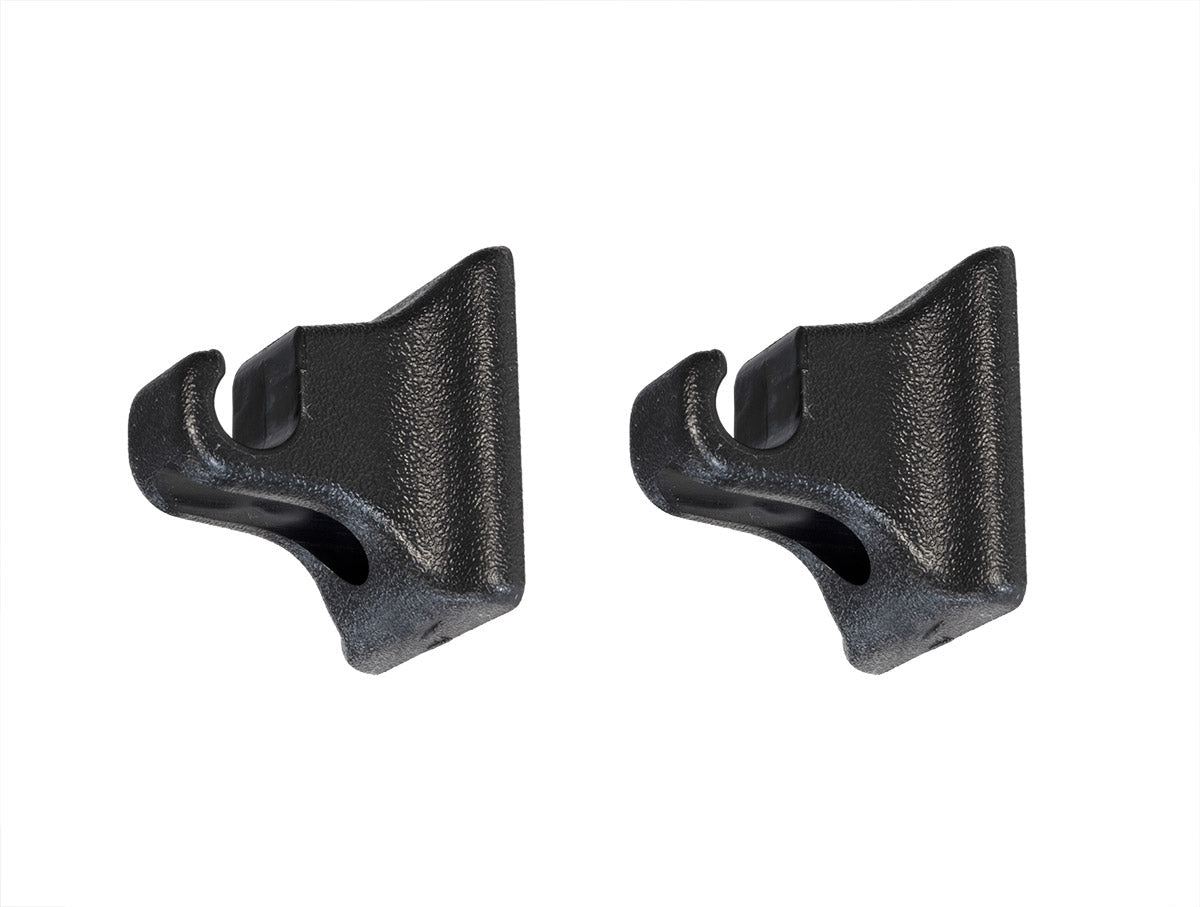 1985-2004 Ford Mustang Coupe Sun Visor Holder Retainer Clips Hooks Black - Pair