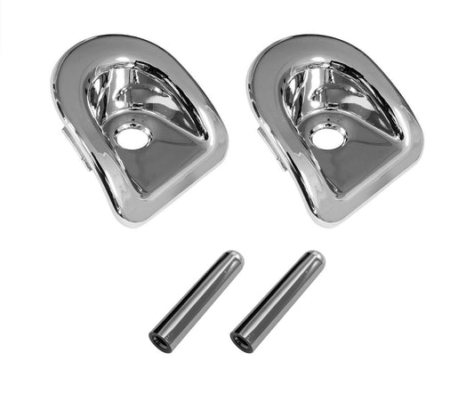 2005-2014 Mustang Chrome Door Complete Lock Bezels Grommets & Pins Kit LH RH