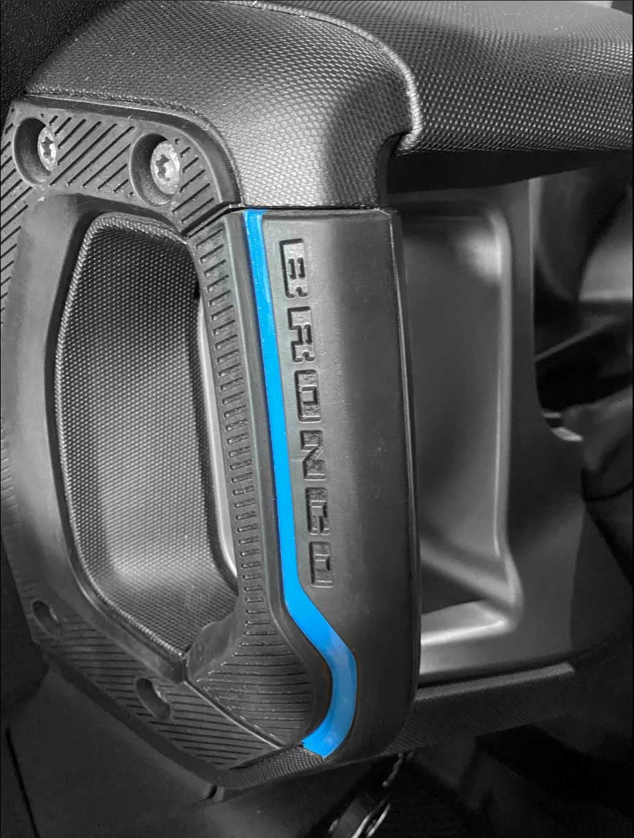 2021-2023 Ford Bronco OEM Interior Blue Grab Handles Driver Passenger LH RH 3pc