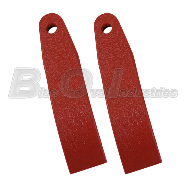 1979-1993 Mustang Male Seat Belt Holder Sleeves Covers Pair - Scarlet Red