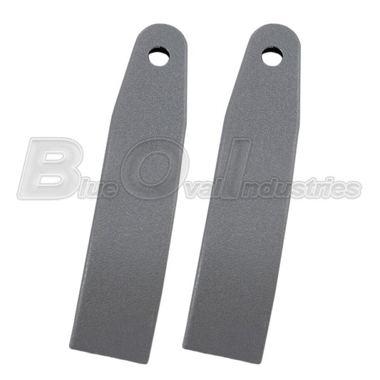 1987-1993 Mustang Male Seat Belt Holder Sleeves Covers Pair - Smoke Gray