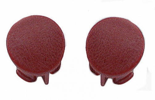 1987-1993 Mustang Door Armrest Pad Plugs LH Drivers Side Scarlet Red - Pair