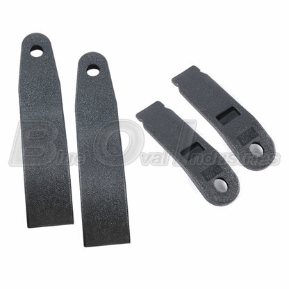 1979-1989 Mustang Male Female Black Front Seat Belt Holder Sleeves Set (4pc) -