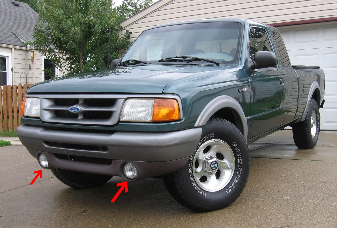 1993-1997 Ford Ranger XLT STX 4.75" Glass Fog Light Lamp Lens Lense w/ H3 Bulb