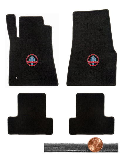 2005-10 Shelby GT-500 Mustang Black Ultimat Floor Mats - Vintage Cobra Logo