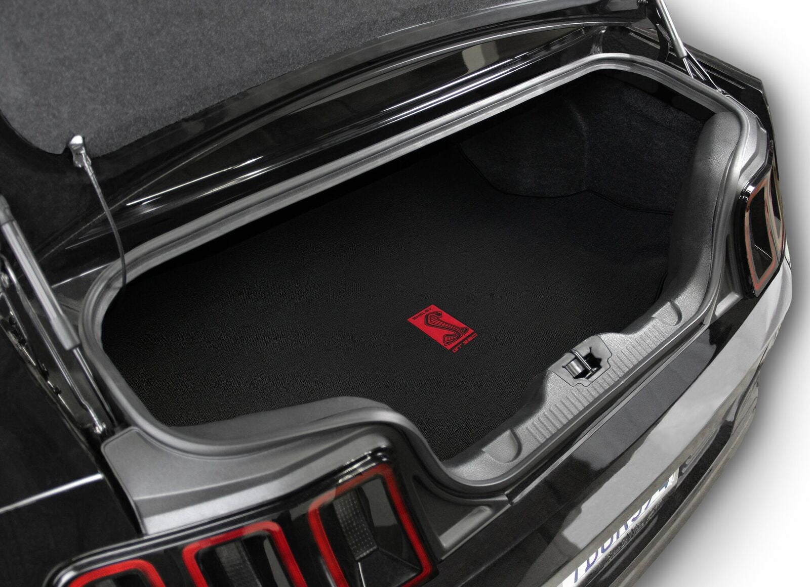 2019-2020 Shelby w Subwoofer Black Velourtex Floor Trunk Mats Red GT350R Snake