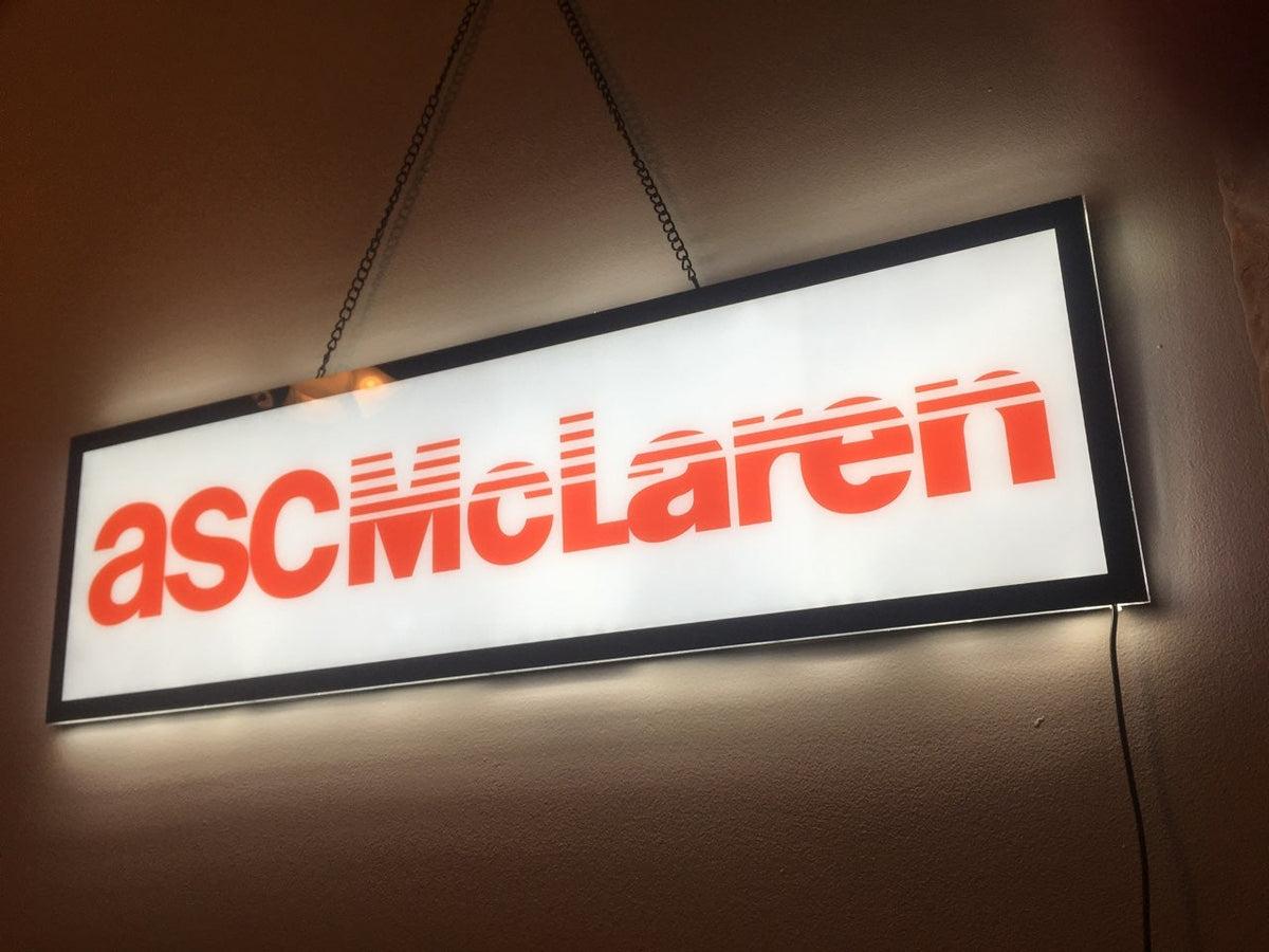 Asc Light ASC McLaren Large LED Light Up Garage Man Cave Wall Sign 38