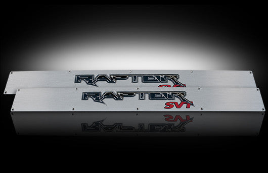 2009-2014 F150 SVT Raptor Brushed Billet Door Sill Plates w/ Blue Illumination