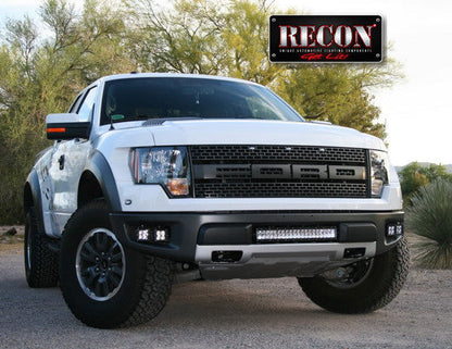 2010-2014 Ford F-150 SVT Raptor Recon White LED Driving Fog Lights Lamps Kit