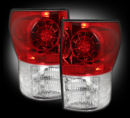 2007-13 Toyota Tundra Rear Brake & Reverse Red Taillights w/ Brake LED Bulbs