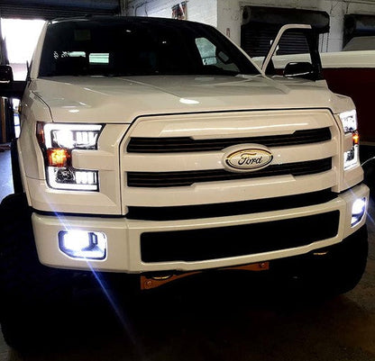 2015-2017 Ford F150 RECON Clear Lens Projector Headlights w/ LED Light Trim