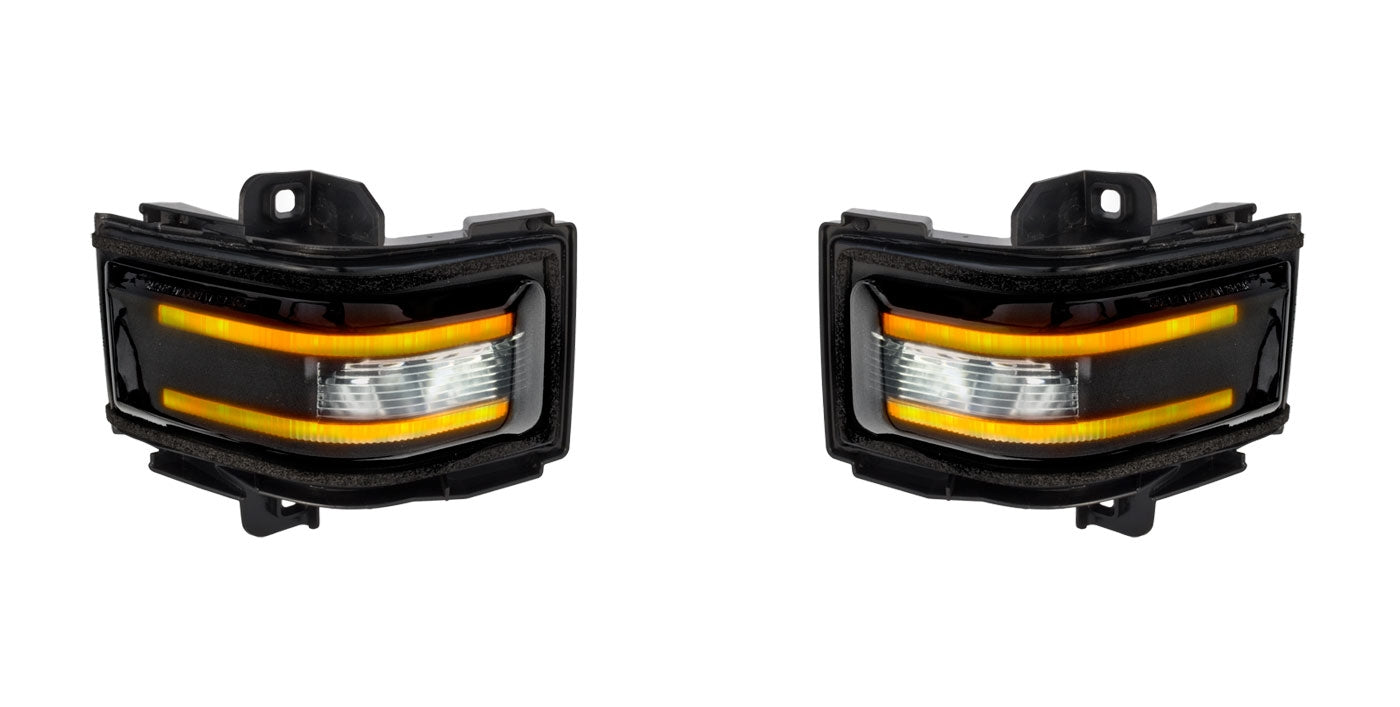 2017-2018 Superduty Platinum Smoked Side Mirror Amber LED Turn Signal Lights