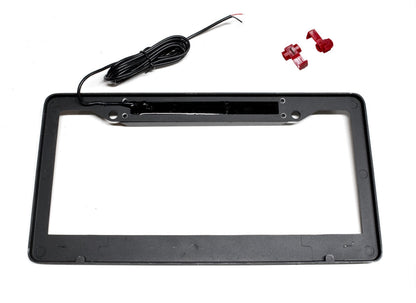 1999-2018 Ford F250 Super Duty Red LED Light Up Billet License Plate Frame Black