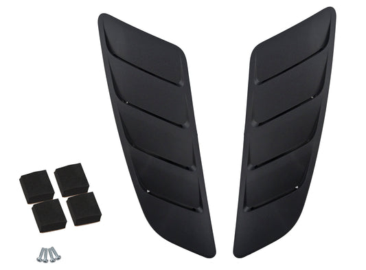 2015-2017 Ford Mustang GT 5.0 Roush 421869 Hood Vent Heat Extractors Black Pair