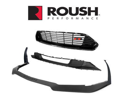 2018-2023 Mustang Roush Front Upper & Lower Grille w/ Chin Spoiler 5pc Kit