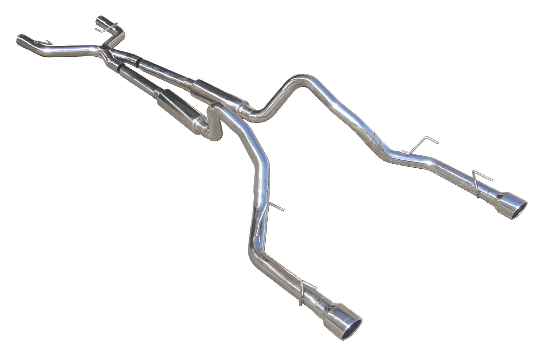 2005-2009 Mustang V6 4.0 PYPES True Dual Muffler Exhaust System w/ X-Pipe