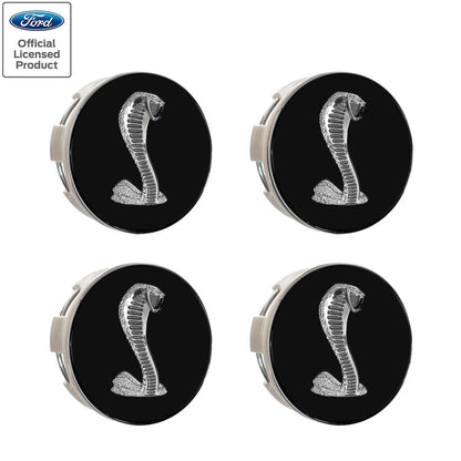 1994-2004 Ford Mustang Cobra SVT 2.5" Wheel Center Caps Black Set of 4