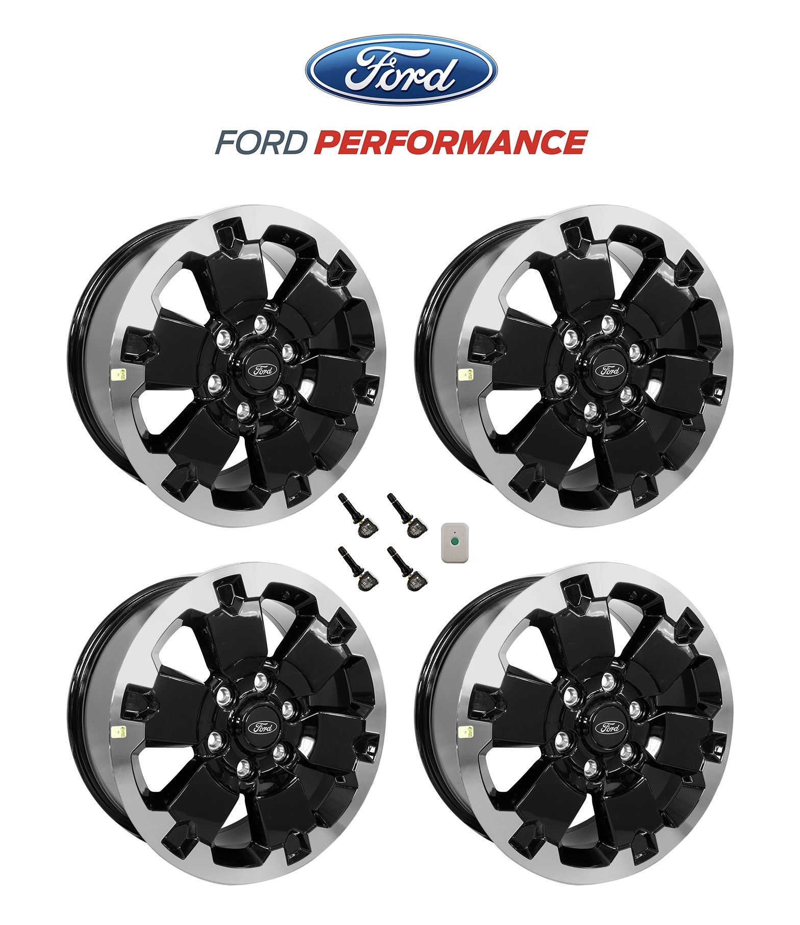 2019-2023 Ranger Ford OEM 18"x8" Gloss Black Wheels Set of 4 w/ TPMS