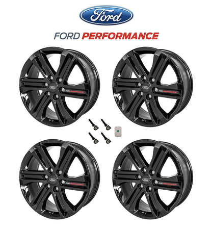 2015-2023 F150 Ford OEM M-1007K-S2085F15B 20 x 8.5 Gloss Black Wheels & TPMS Kit