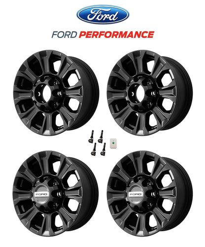 2005-2022 F250 F350 Super Duty Genuine Ford OEM Tremor 18" x 8" Black Wheels Kit