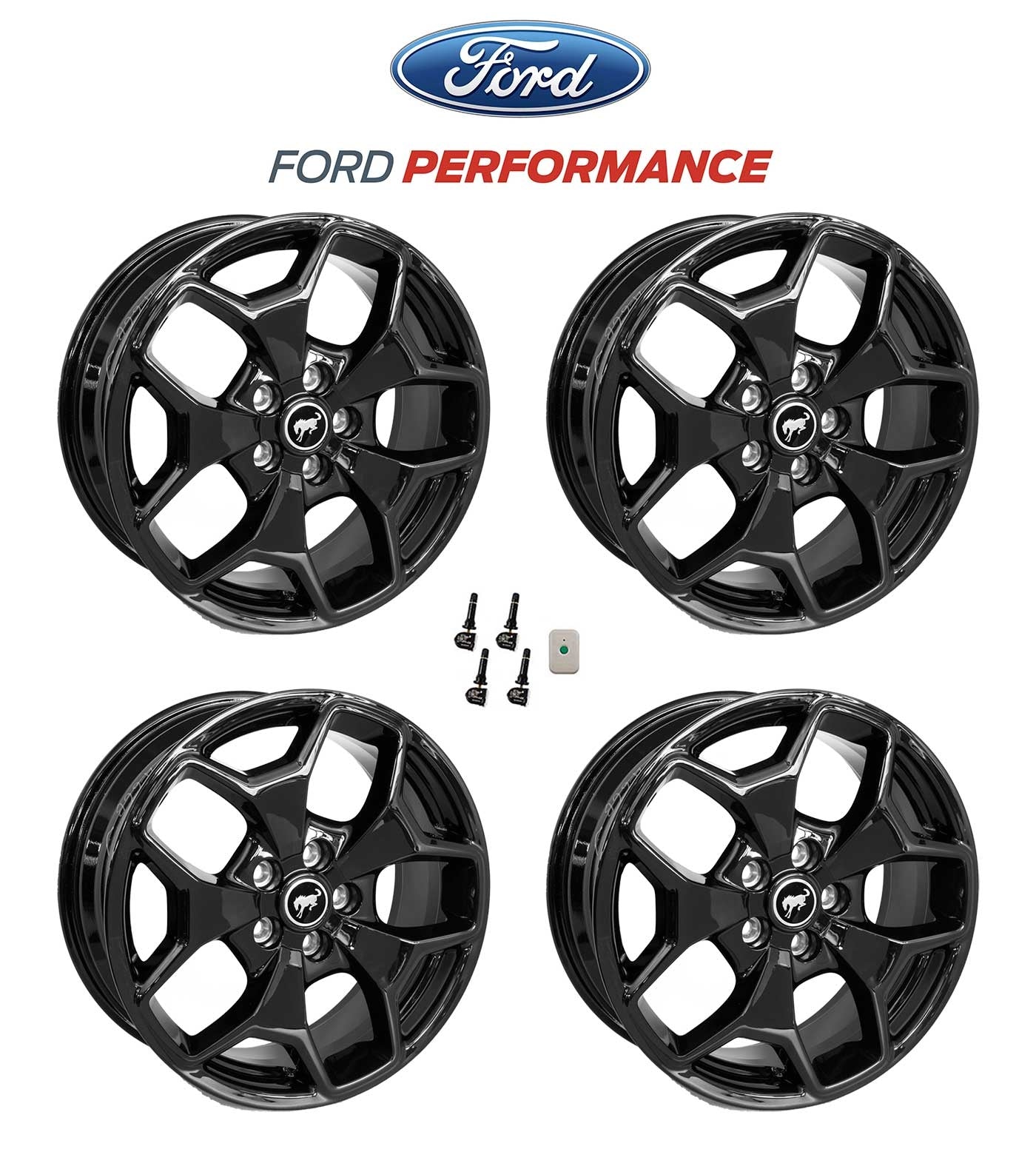 2021-2023 Ford Bronco Sport First Edition OEM 17" x 7" Black Wheels & TPMS Kit