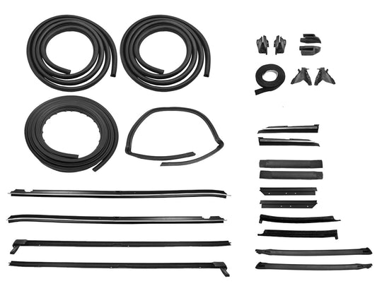 1988-1993 Mustang Convertible Top SUPER Rubber Weatherstrip Top Seals Kit 25 pcs