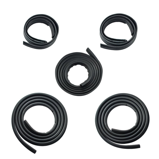 1979-1993 Mustang Hatchback 5 pc Door Window Hatch Weatherstrip Rubber Seal Kit