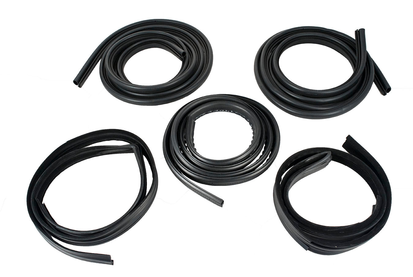 1979-1993 Mustang Coupe 5 piece Door Window Trunk Weatherstrip Rubber Seal Kit