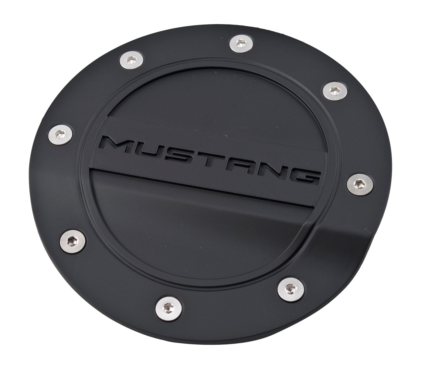 2015-2023 Ford Mustang Matte Black Embossed Gas Fuel Door Comp Series