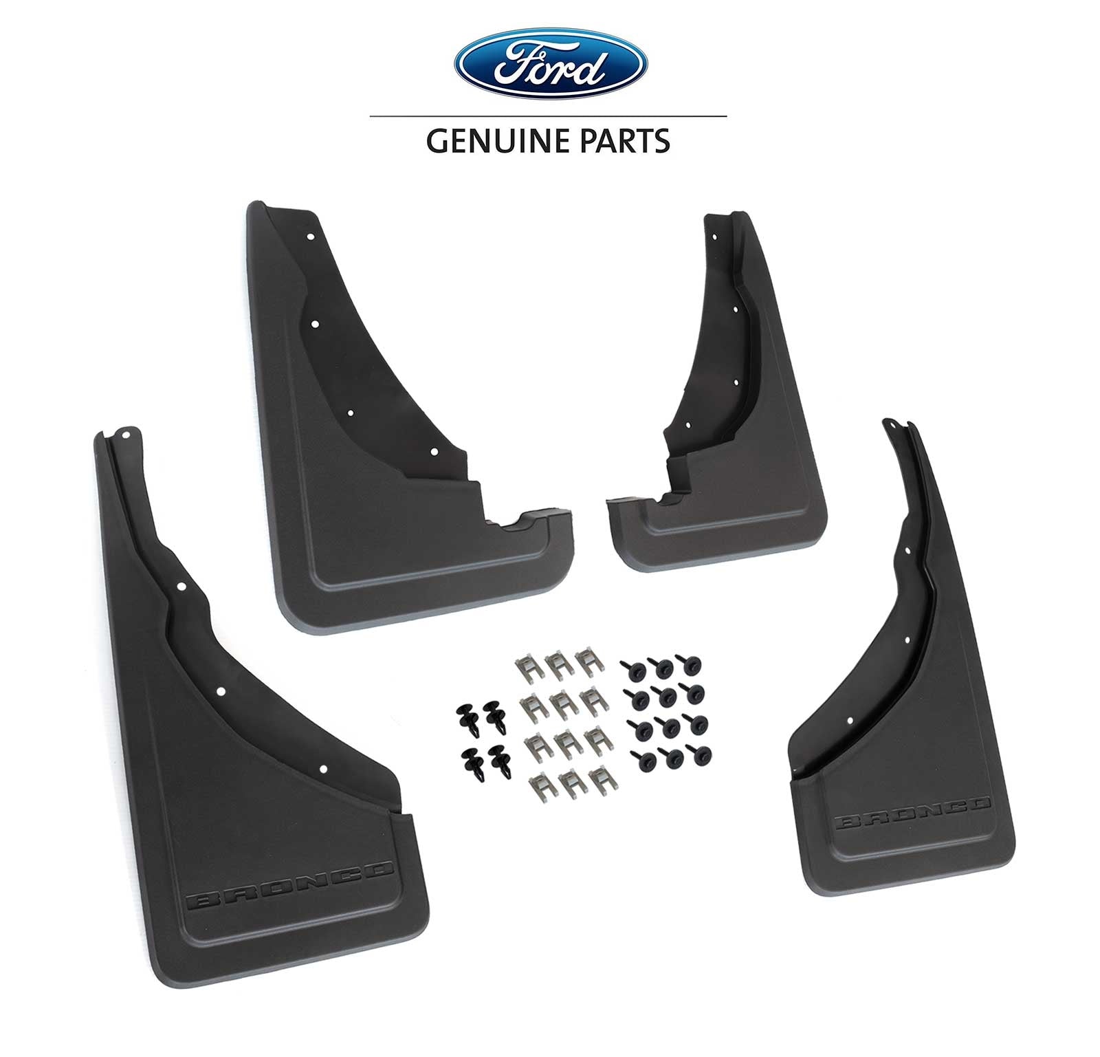 2021-2023 Ford Bronco Sport OEM Front & Rear Mud Flaps Splash Guards - Set of 4