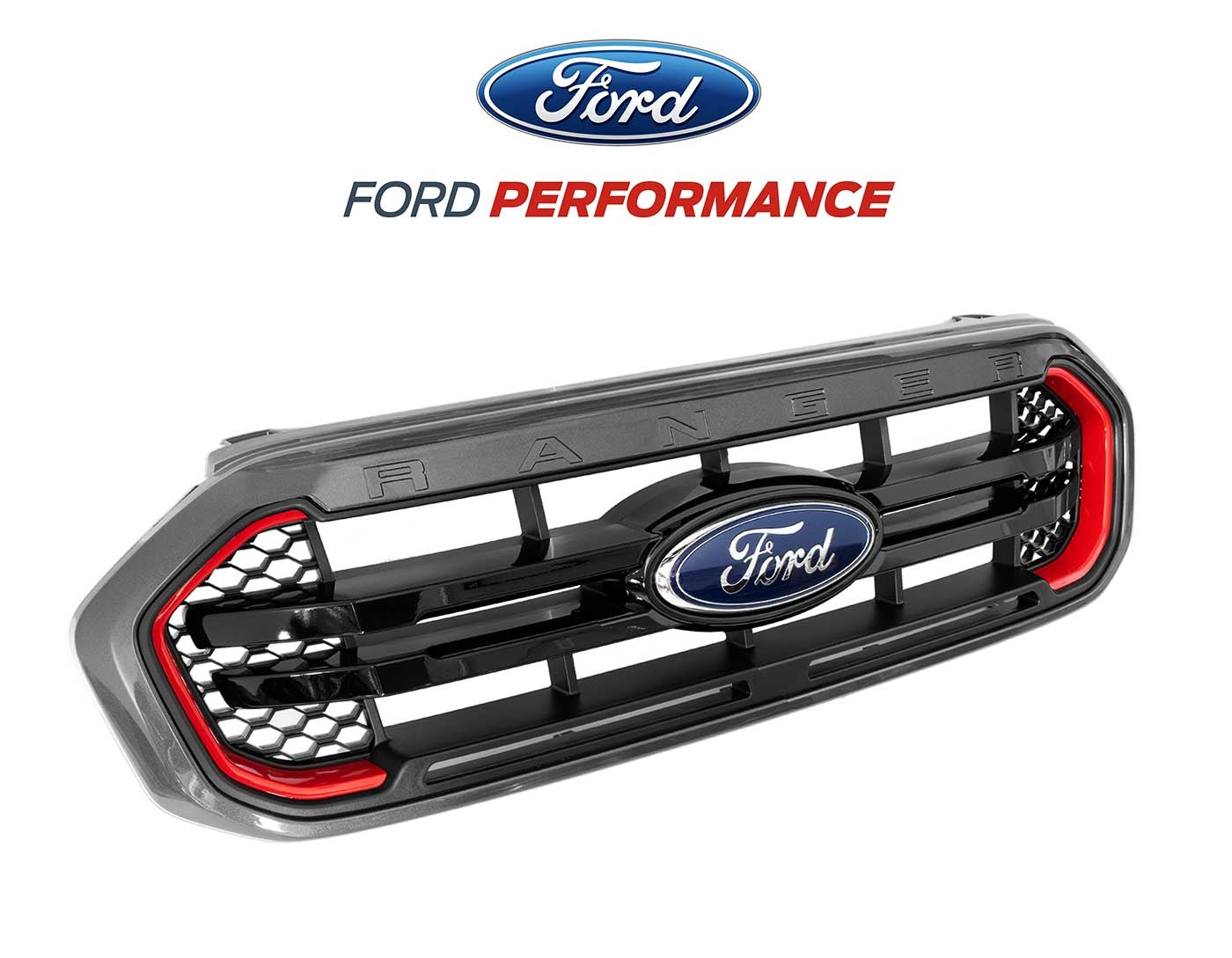 2019-2023 Ranger Genuine Ford OEM Tremor Front Grille Black & Red w/ Ford Emblem